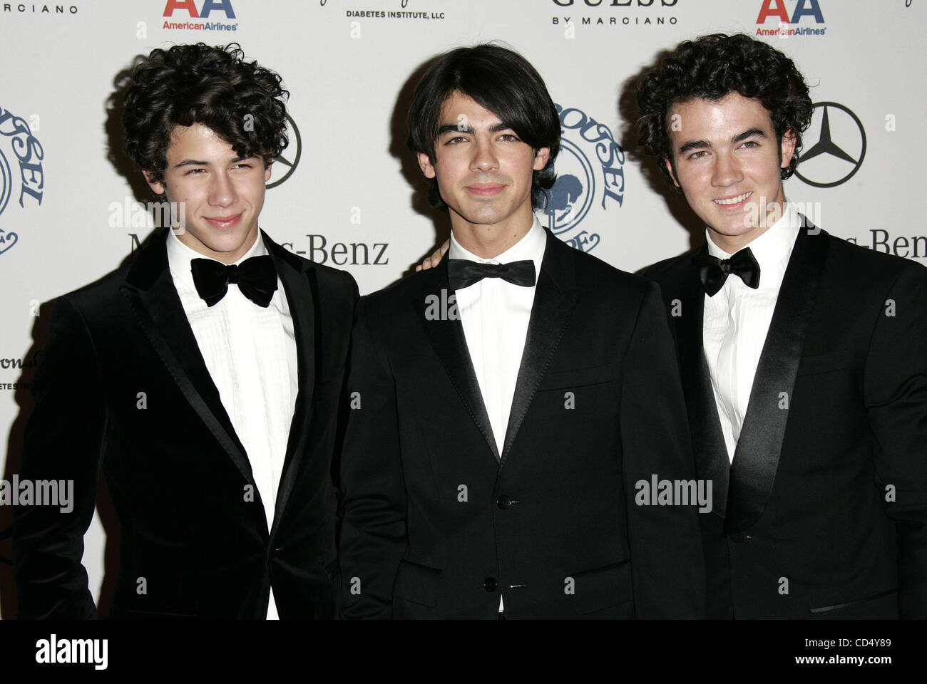 Oct 25, 2008 - Beverly Hills, California, USA - Boy band JONAS BROTHERS during arrivals at the The 30th Anniversary Carousel Of Hope Ball at the Beverly Hilton Hotel. (Credit Image: © Lisa O'Connor/ZUMA Press) Stock Photo