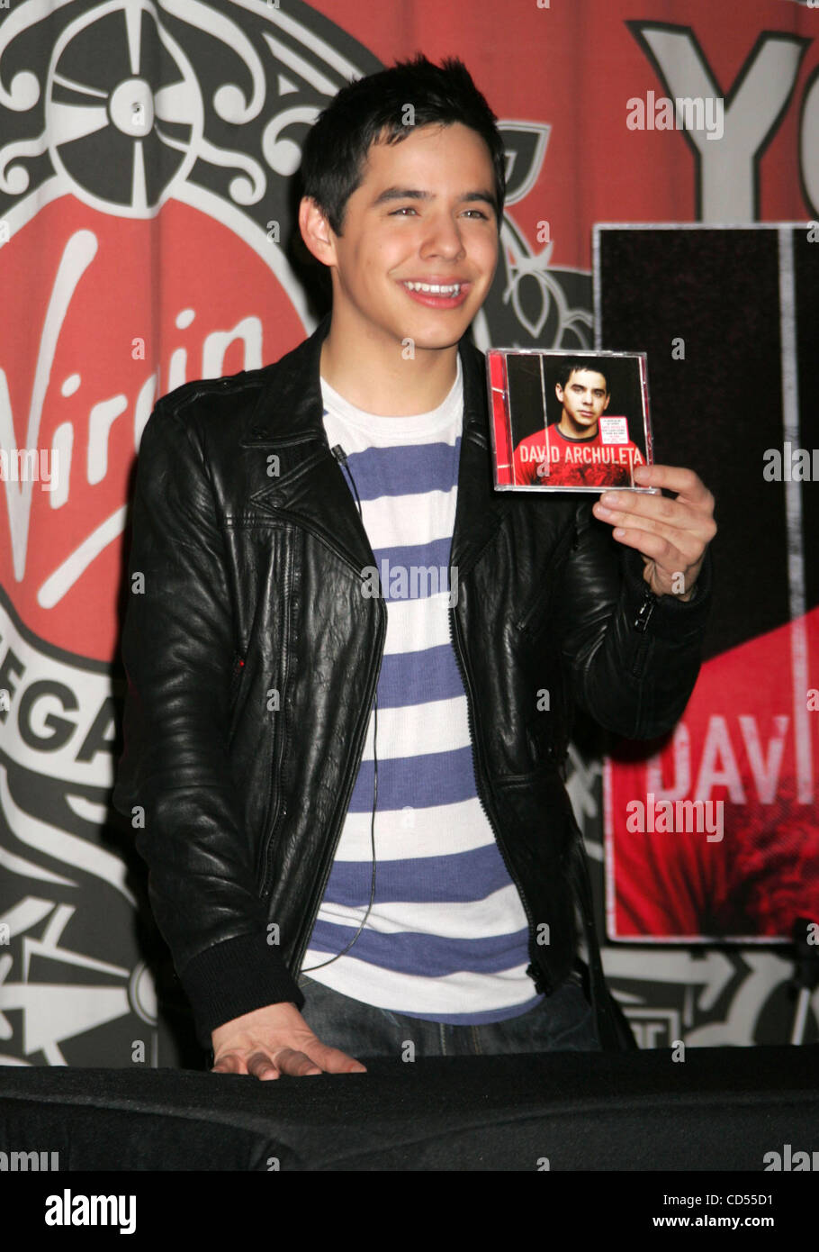 Nov 11, 2008 - New York, NY, USA - American Idol runner-up DAVID ARCHULETA promotes his new CD 'David Archuleta' at Virgin Megastore-Times Square.  (Credit Image: ZUMApress.com) Stock Photo