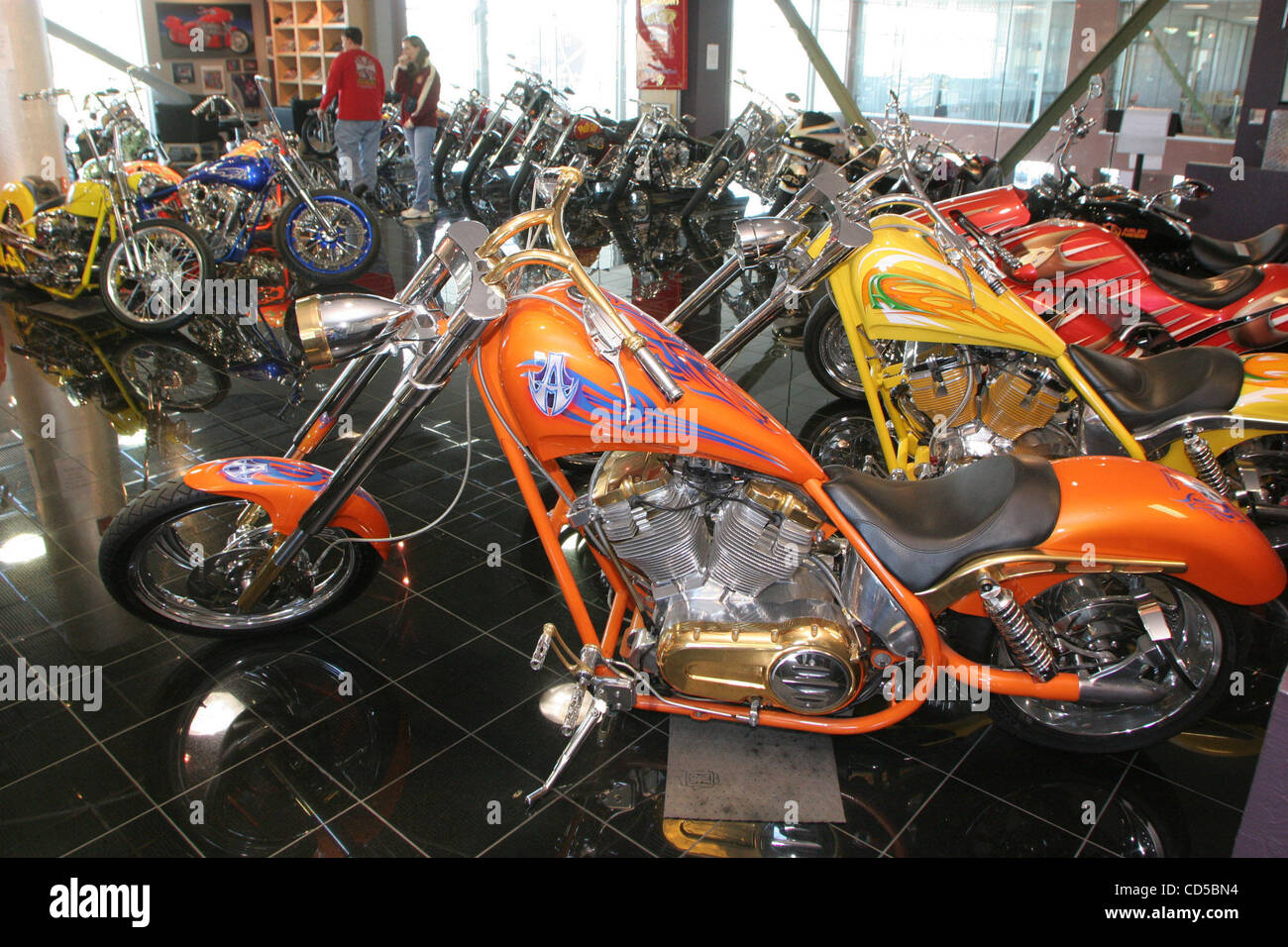 Some of the dozens of one of a kind custom motorcycles on display in ...