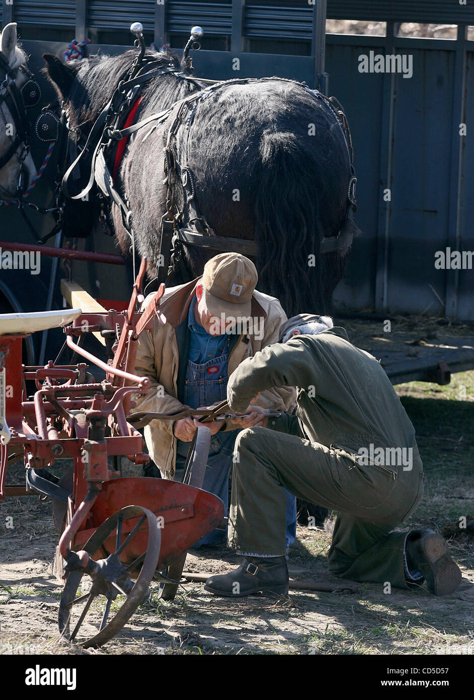 Apr 20, 2008 Kindred, North Dakota, USA WES BETTENHAUSEN, left, and