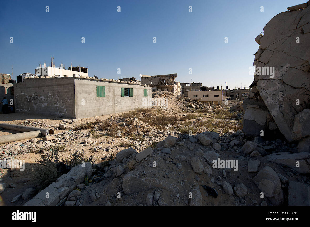Destroyed Buildings Of Khan Younis Refugee Camp Gaza Strip 