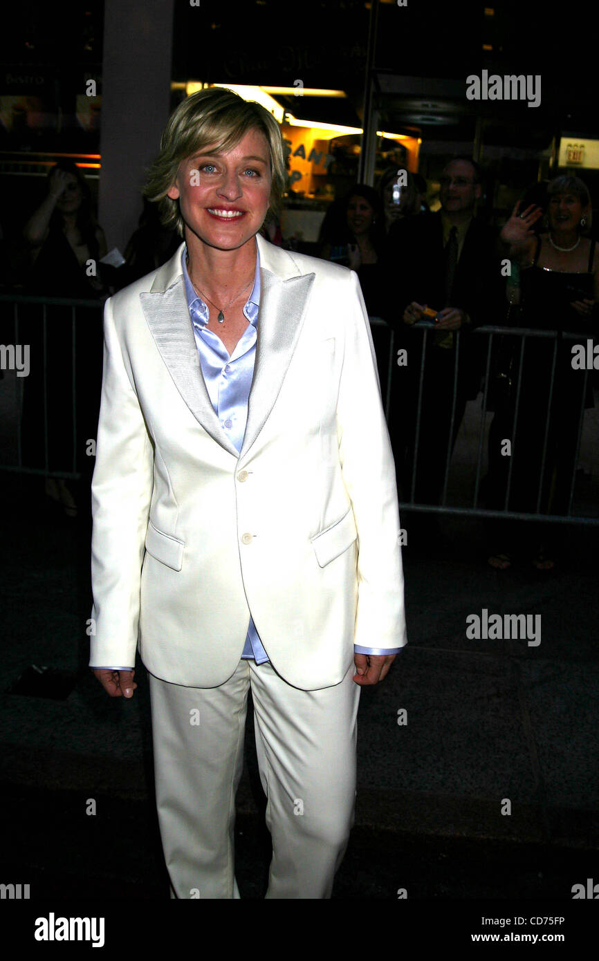 May 21, 2004 - New York, New York, U.S. - K37457JBU.31ST ANNUAL DAYTIME EMMY AWARDS (ARRIVALS).AT RADIO New York MUSIC HALL 05/21/2004.  /   2004.ELLEN DEGENERES(Credit Image: Â© Judie Burstein/Globe Photos/ZUMAPRESS.com) Stock Photo