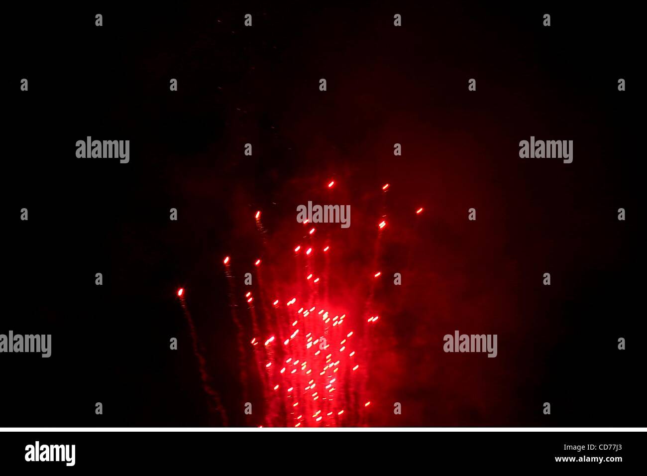 June 19, 2004 - New York, New York, U.S. - K37949ML.THE OLYMPIC TORCH BEARING CEREMONY IN TIMES SQUARE, NEW YORK New York .06/19/2004 .  /    2004.FIREWORKS(Credit Image: Â© Mitchell Levy/Globe Photos/ZUMAPRESS.com) Stock Photo