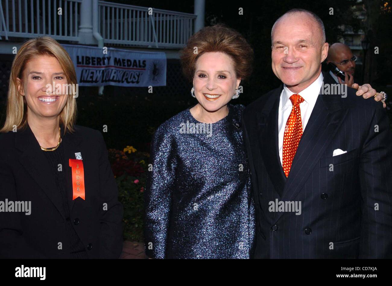 Oct. 7, 2004 - New York, New York, U.S. - K39838JKRON.THE NEW YORK POST ANNOUNCES WINNERS OF THE 3RD ANNUAL LIBERTY MEDALS HONORING NEW YORK'S EVERYDAY HEROES GRACIE MANSION.NEW YORK New York 10/07/2004.  /   2004..GRETA VAN SUSTEREN, CINDY ADAMS, POLICE COMMISSIONER RAYMOND KELLY(Credit Image: Â© J Stock Photo