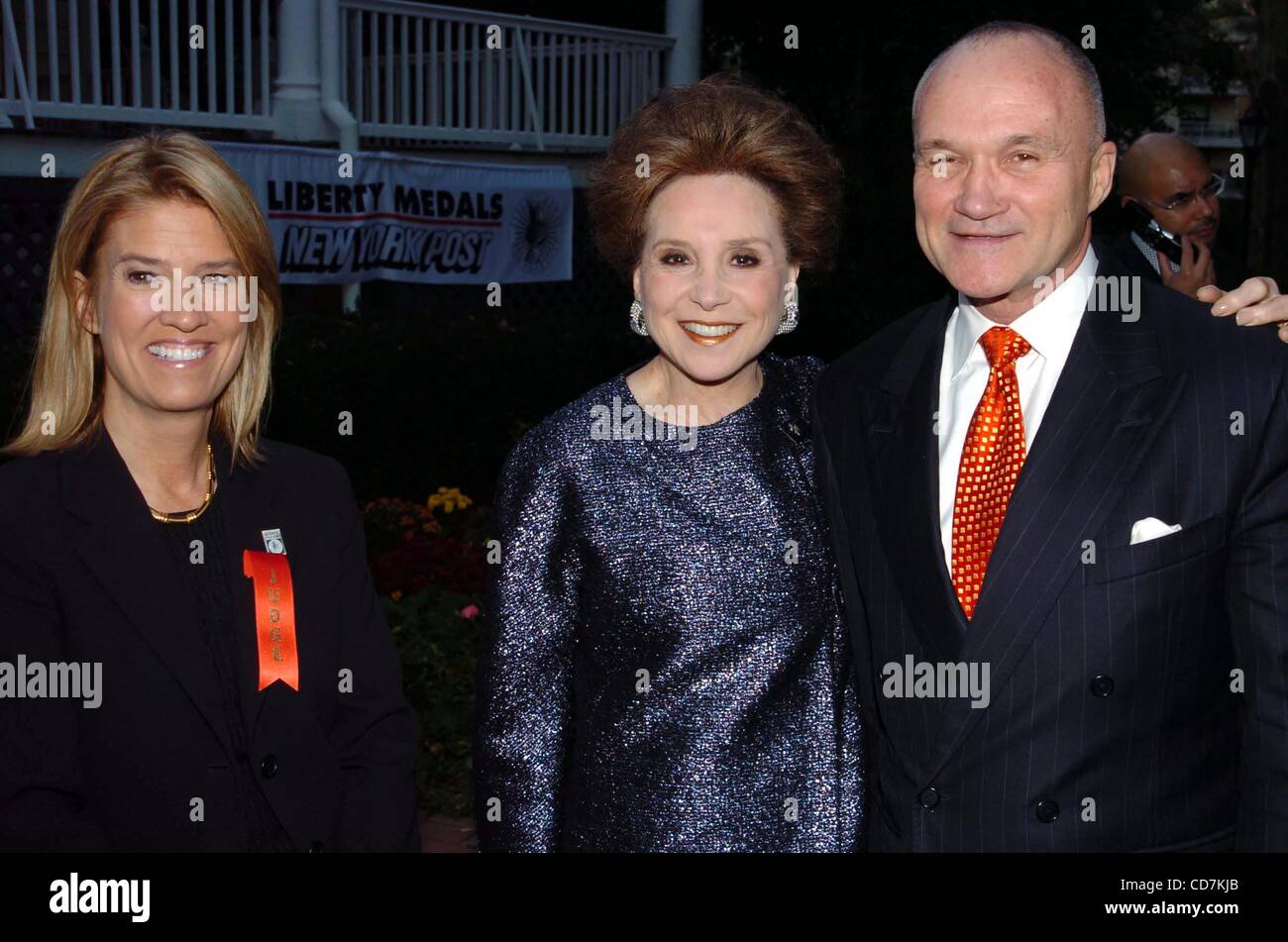 Oct. 7, 2004 - New York, New York, U.S. - K39838JKRON.THE NEW YORK POST ANNOUNCES WINNERS OF THE 3RD ANNUAL LIBERTY MEDALS HONORING NEW YORK'S EVERYDAY HEROES GRACIE MANSION.NEW YORK New York 10/07/2004.  /   2004..GRETA VAN SUSTEREN, CINDY ADAMS, POLICE COMMISSIONER RAYMOND KELLY(Credit Image: Â© J Stock Photo