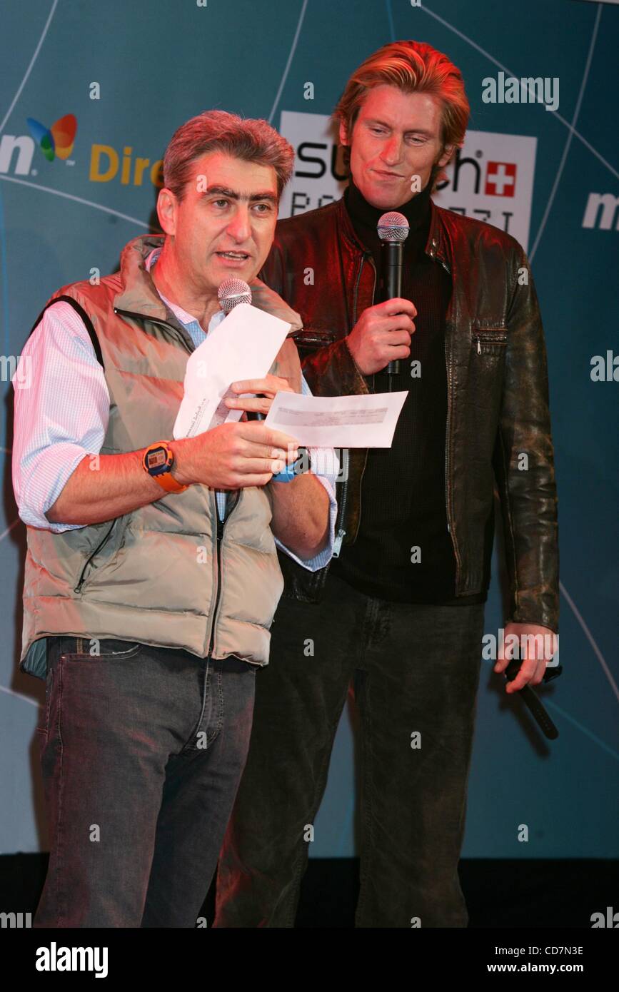 Oct. 20, 2004 - New York, New York, U.S. - K40020RM.SWATCH WATCH LAUNCHES IT'S NEW PAPARAZZI WATCH AT THE SUPPER CLUB, NEW YORK New York 10/20/2004 .  /    2004.G. NICOLAS HAYEK AND DENIS LEARY(Credit Image: Â© Rick Mackler/Globe Photos/ZUMAPRESS.com) Stock Photo