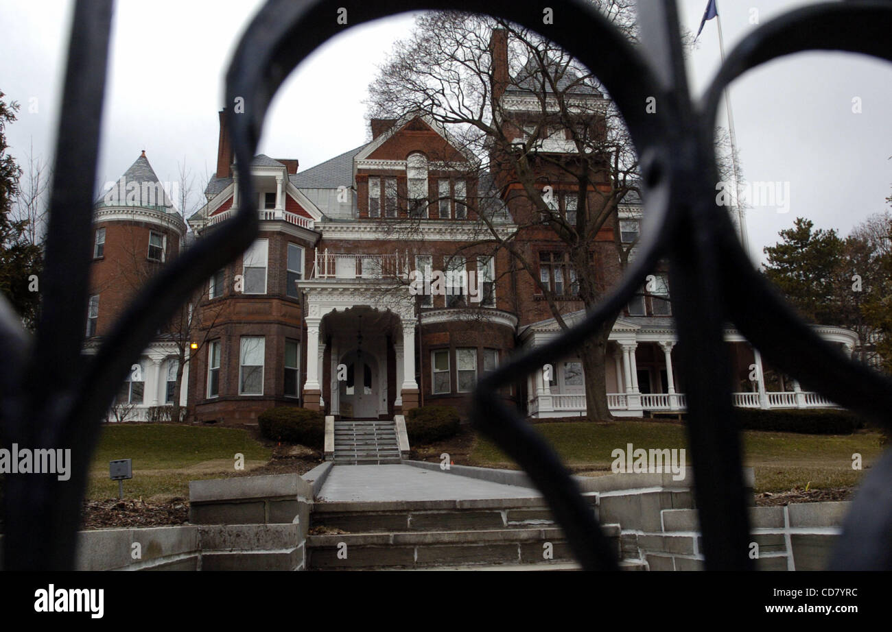 The Executive Mansion, residence of the Governors of New York State, located on Eagle Street in downtown Albany. Stock Photo