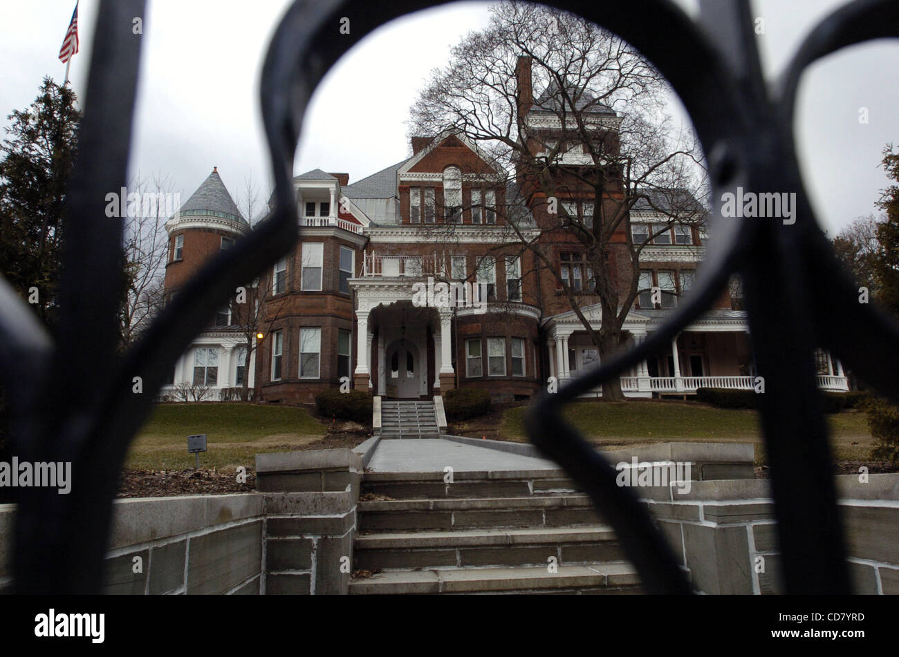 The Executive Mansion, residence of the Governors of New York State, located on Eagle Street in downtown Albany. Stock Photo