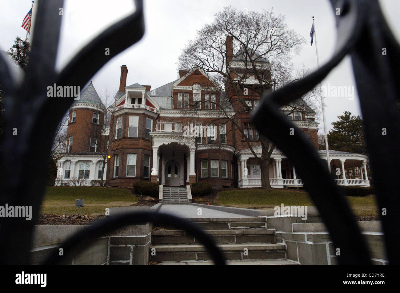 The Executive Mansion, residence of the Governors of New York State, located on Eagle Street in downtown Albany. Stock Photo