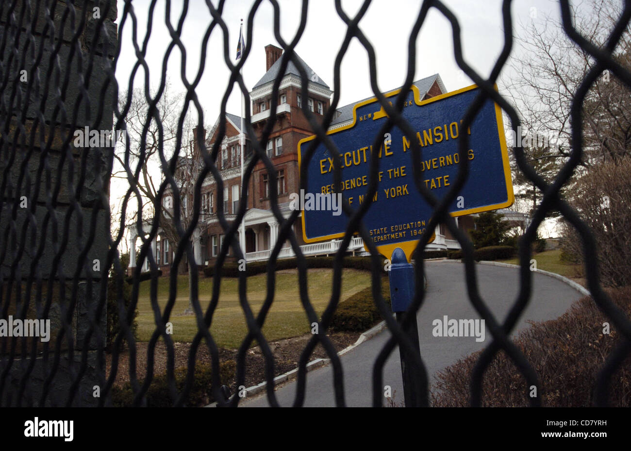 The Executive Mansion, residence of the Governors of New York State, located on Eagle Street in downtown Albany. Stock Photo