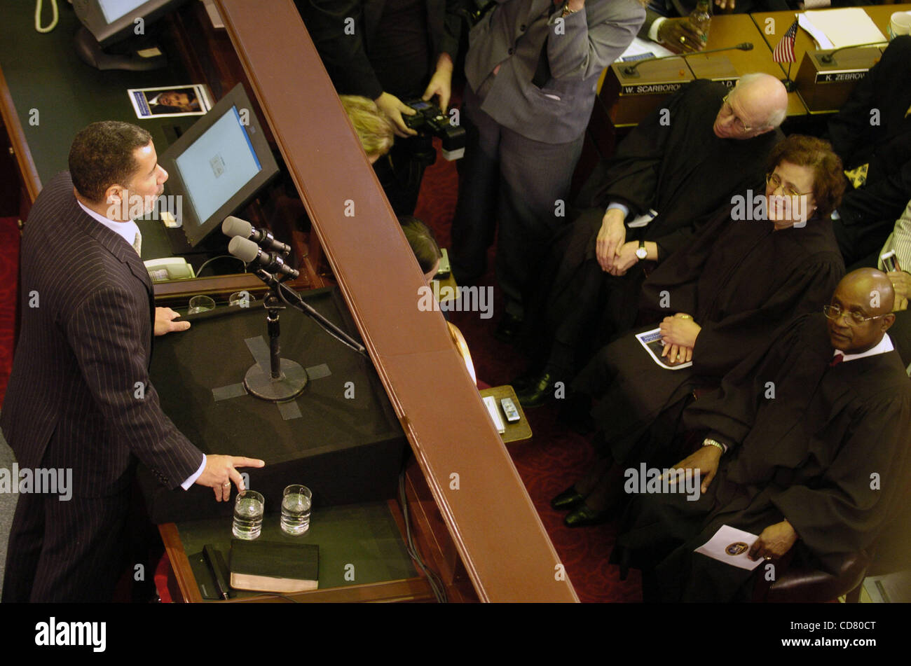 Gov. David Paterson speaking during his inauguraiton. David A. Paterson