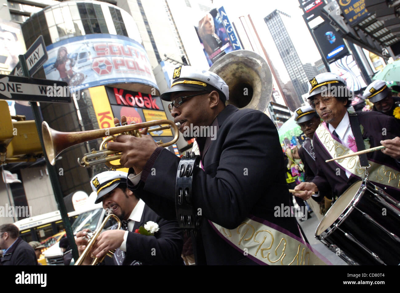 Times Square mourns the death of winter and the spring with a