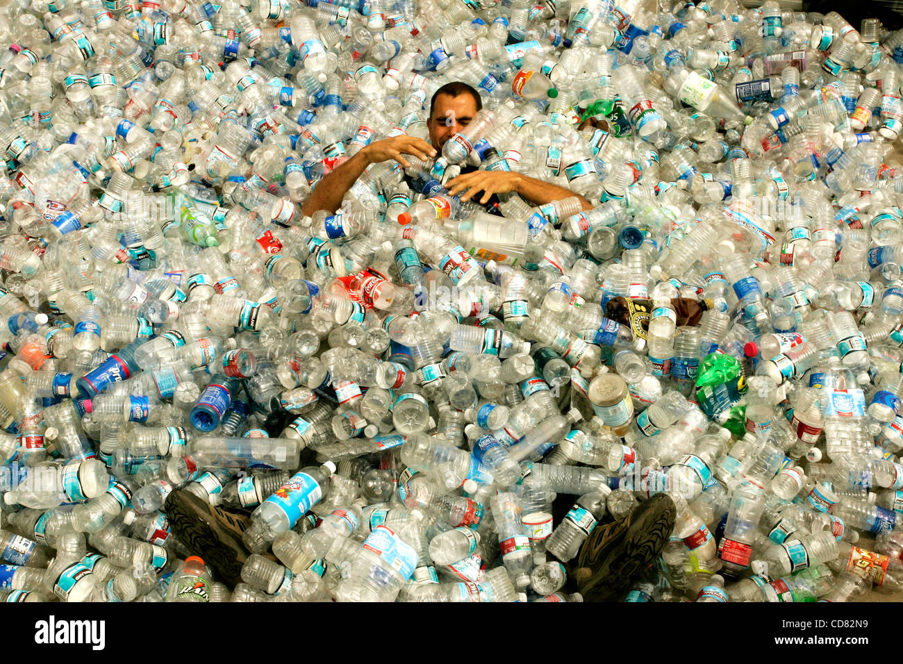 Apr 14, 2008 Burbank, CA, USA MARCUS ERIKSEN is immersed in plastic