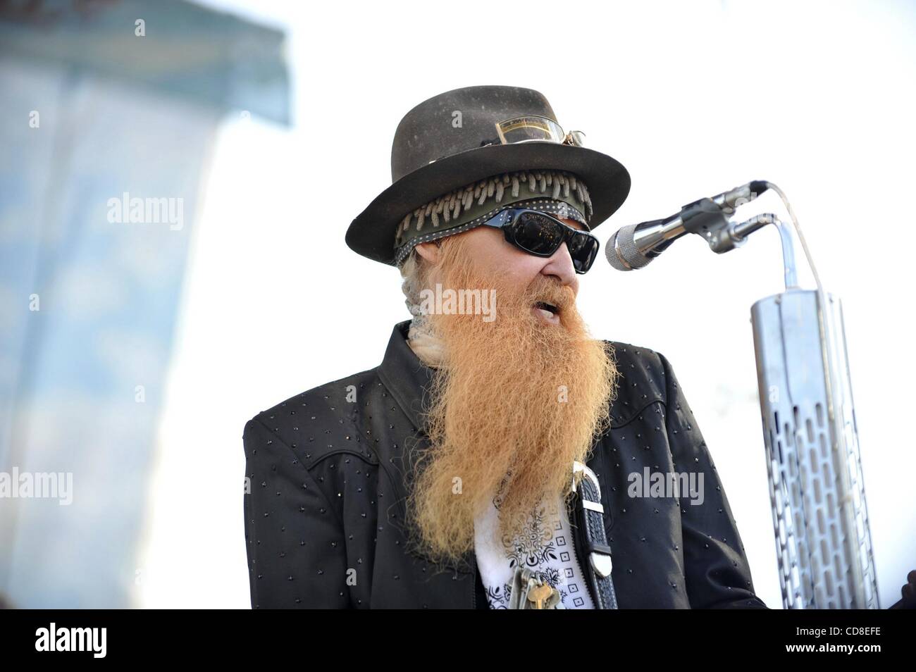 Oct 26, 2008 - Pomona, California, U.S. - ZZ Top singer and guitarist BILLY GIBBONS performs at the world famous Love Ride as they help celebrate the 25th anniversary as the largest 1-day motorcycle fundraiser at Fairplex. (Credit Image: © Steven K. Doi/ZUMApress.com) Stock Photo