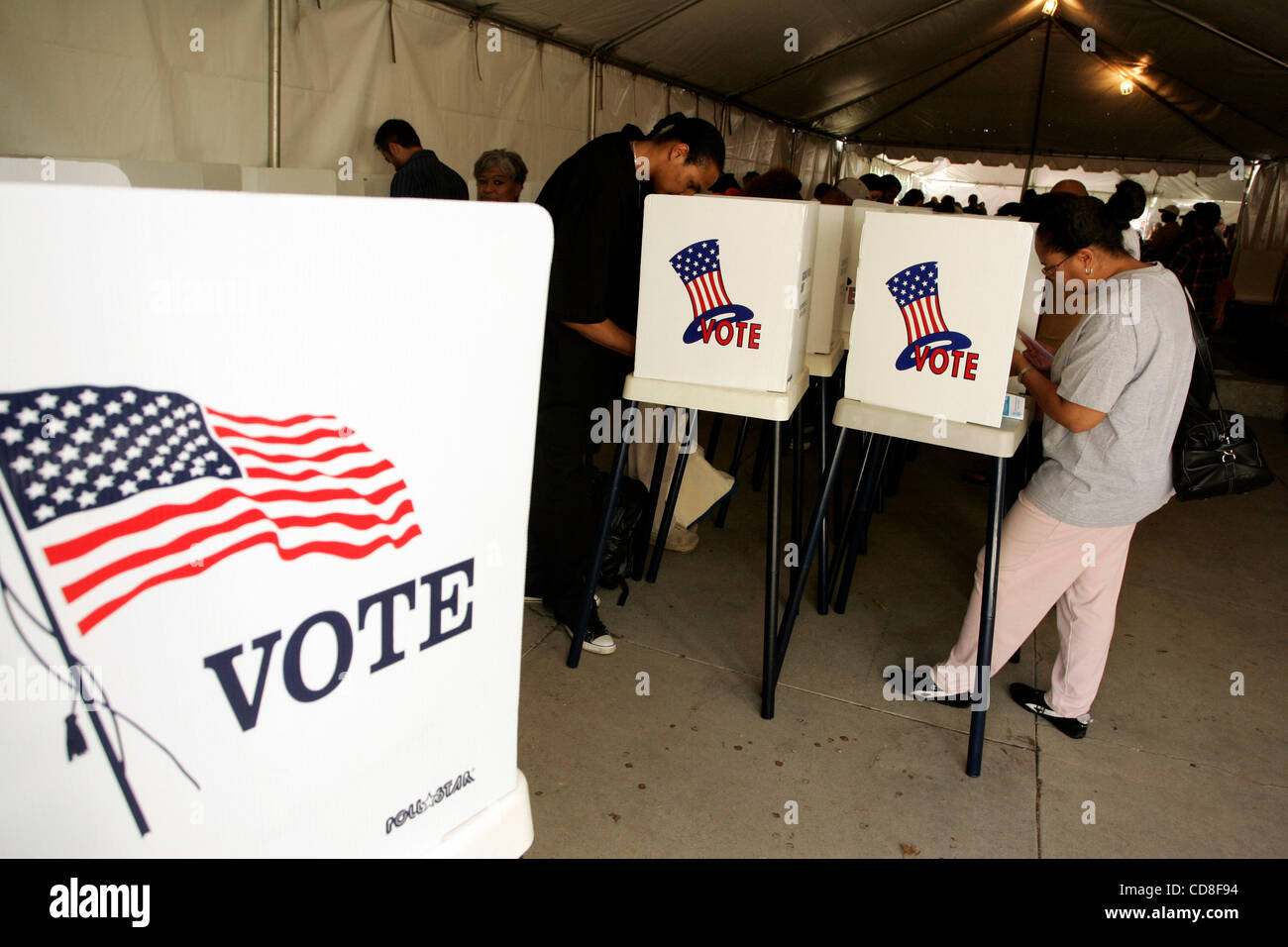 Oct 31, 2008 Norwalk, California, USA Voters cast their ballots