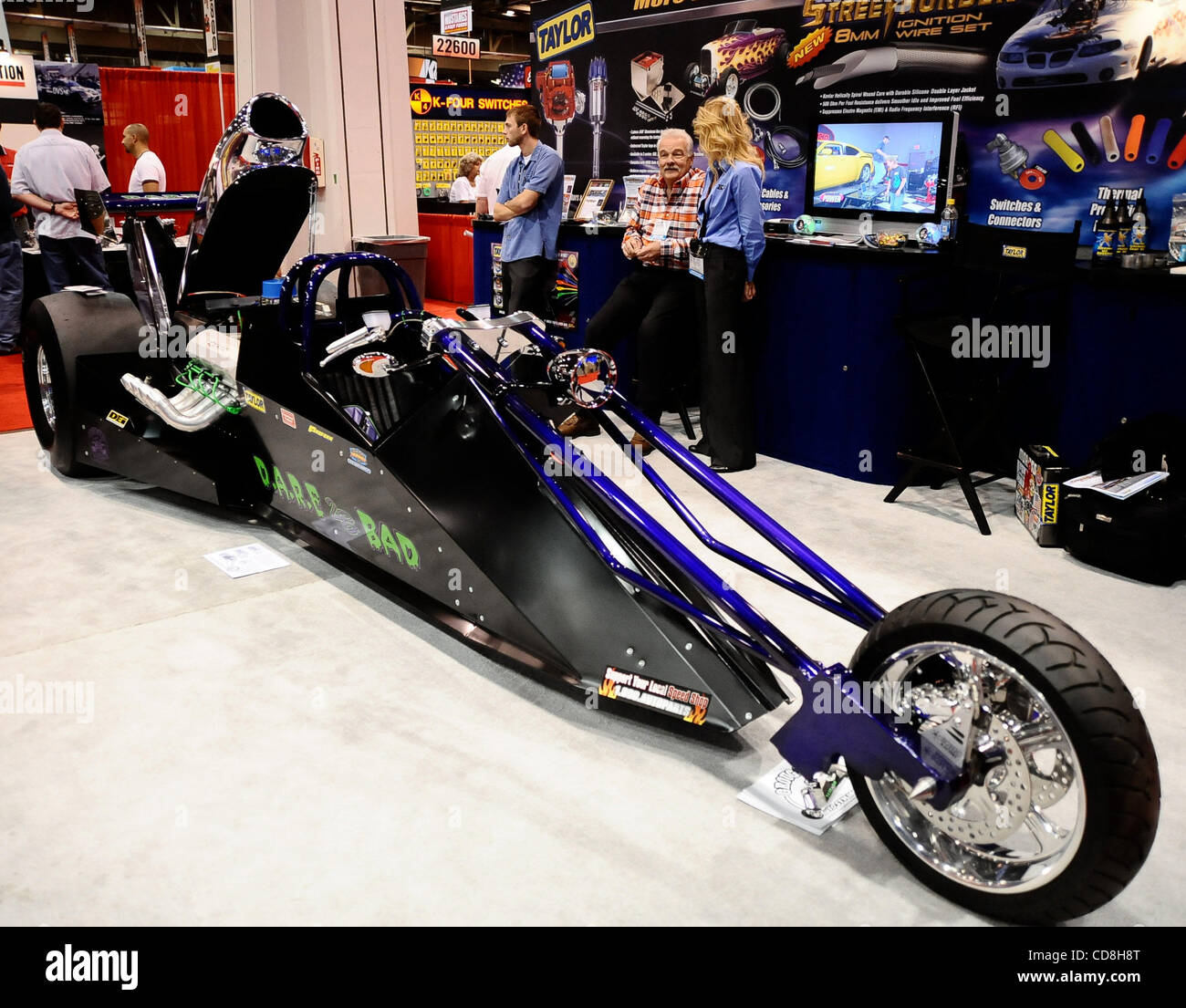 Some of the many different kinds of custom style bikes on display