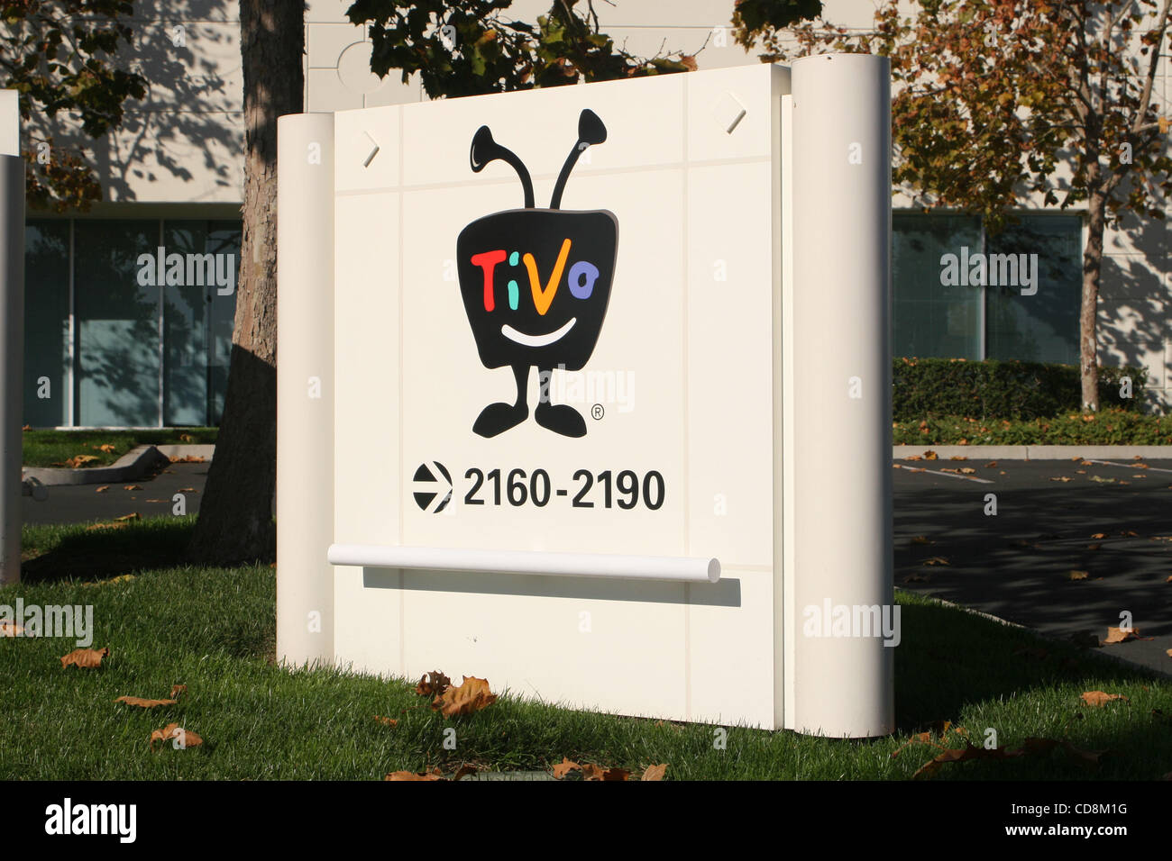 Nov 23, 2008 - Alviso, California, USA - Worldwide headquarters of TiVo Inc. at 2160 Gold Street in Alviso, California, in the heart of Silicon Valley.  Founded in 1997, TiVo, created a new product and service category with the development of the world's first digital video recorder (DVR). Today, th Stock Photo