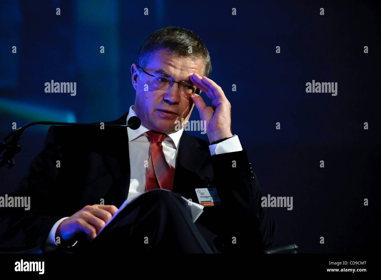 July 01, 2010 - Brussels, BXL, Belgium -  Alexander Medvedev, Deputy Chairman of the Management Committee, Gazprom during European Business Summit  in  Brussels, Belgium on 2010-07-01   by Wiktor Dabkowski  (Credit Image: © Wiktor Dabkowski/ZUMApress.com) Stock Photo