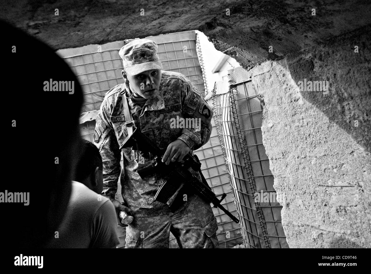 A U.S. Soldier with 1st Battalion, 187th Infantry Regiment enters a ...