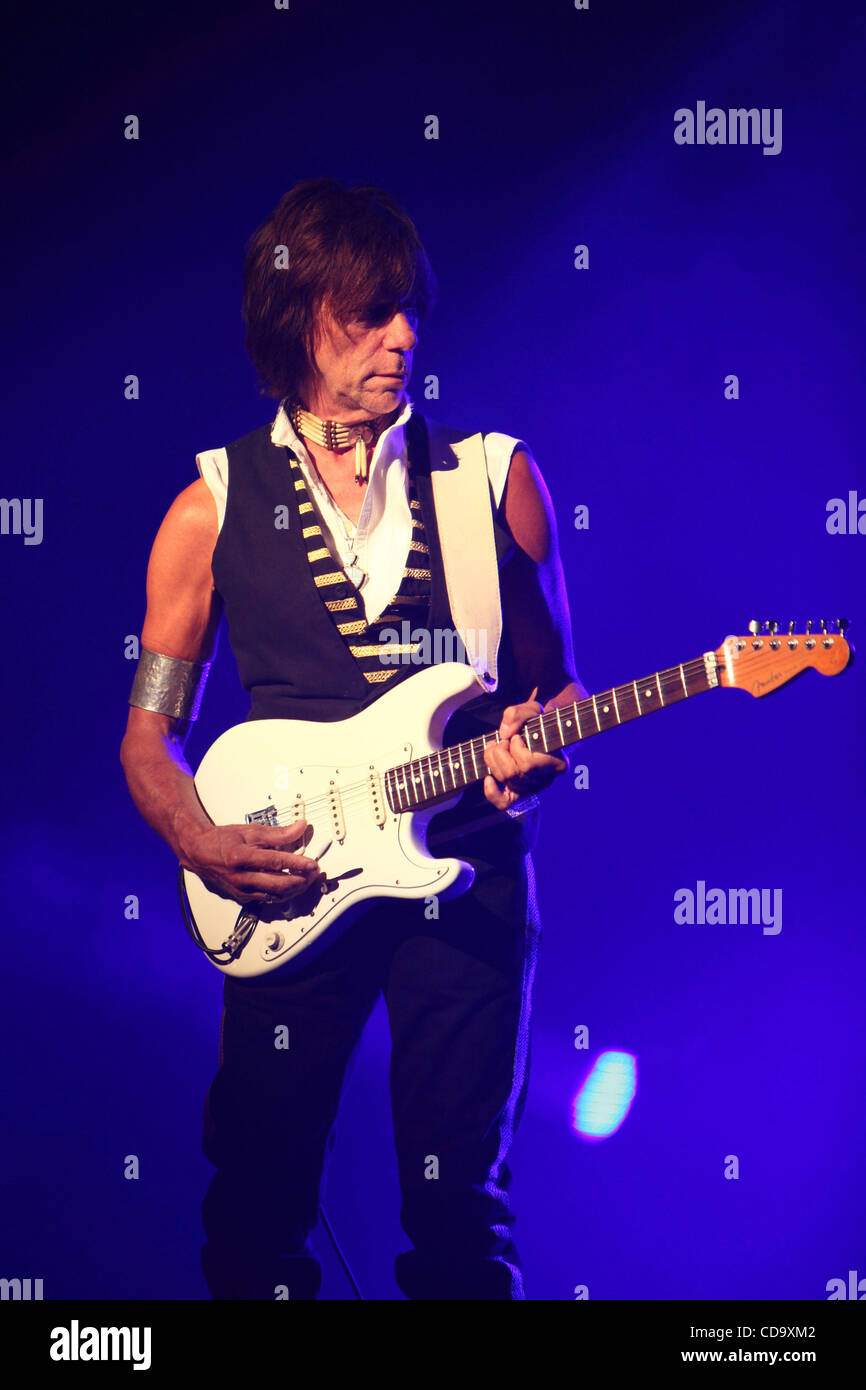 World famous English rock guitarist Jeff Beck performing in Moscow