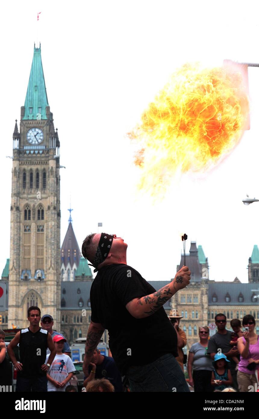 Pyi Ryo Ottawa Aug 02, 2010 - Ottawa, Ontario, Canada - A pyro performer known as ...
