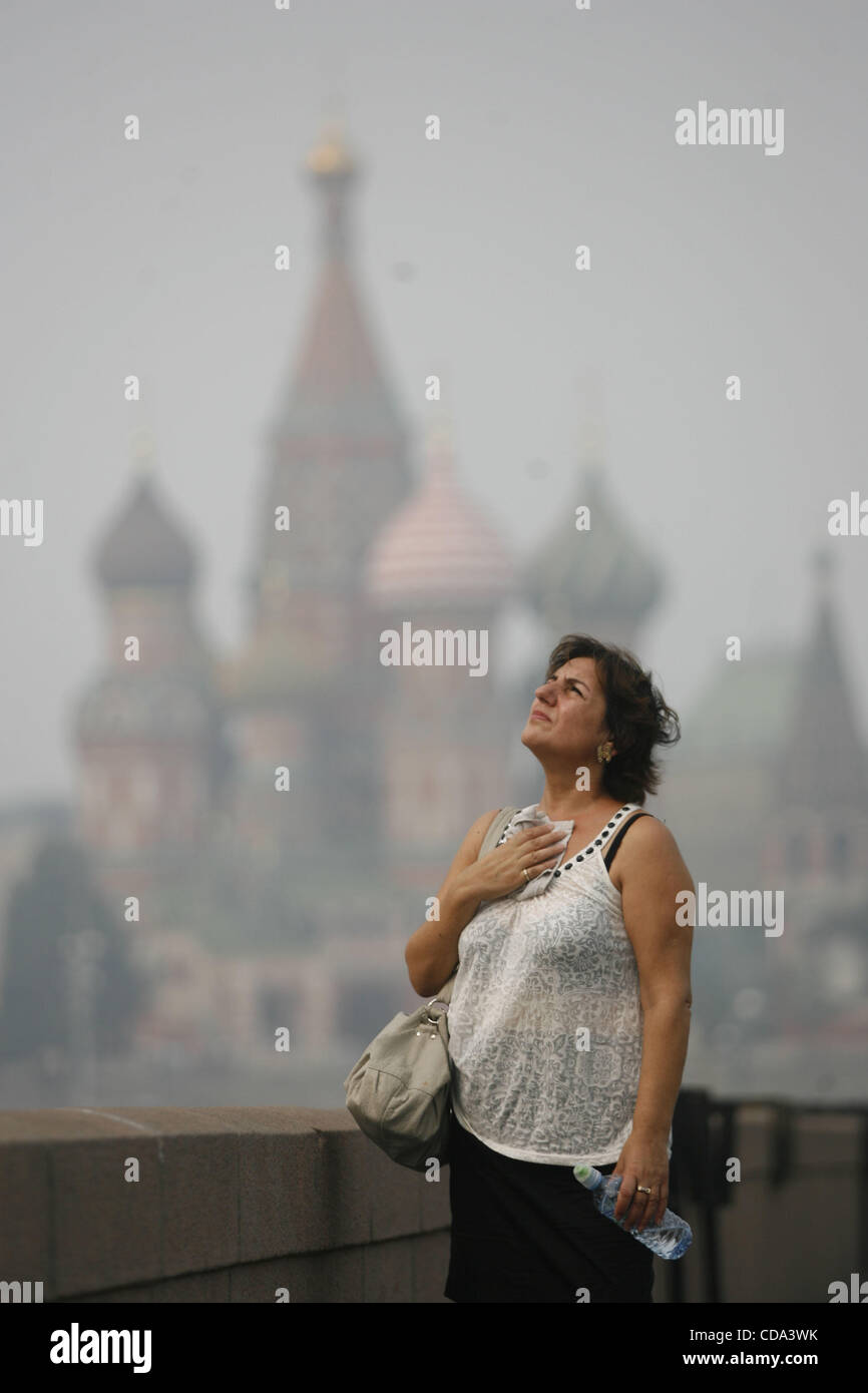 Heavy smog caused by wildfires around Moscow and extremely hot weather