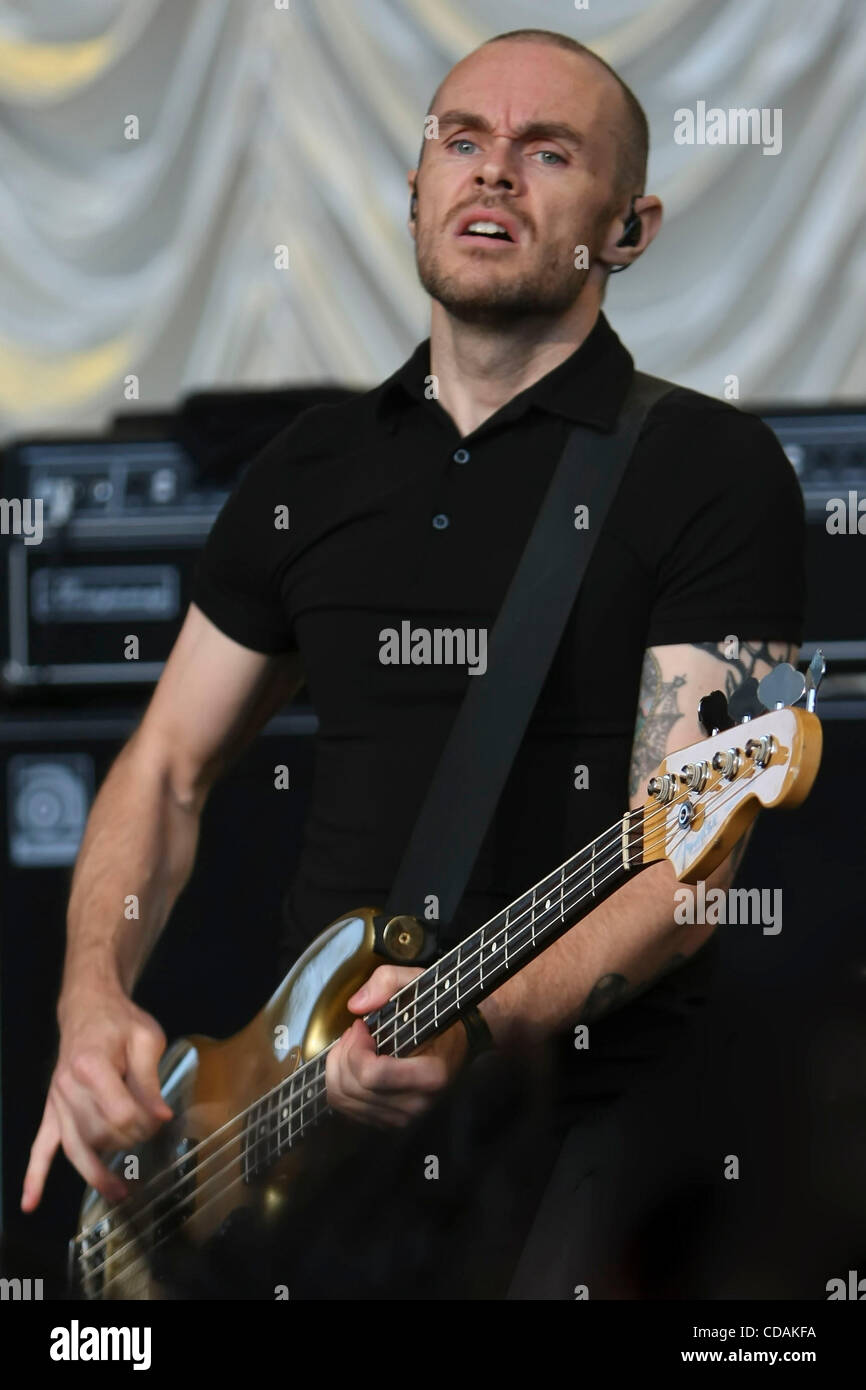 Sep 04, 2010 - Mountain View, CA, USA - AFI performing live at Bone Bash 2010 in Mountain View, California. Adam Carson, singer DAVEY HAVOK, Hunter Burgan, Jade Puget (Credit Image: © Tracy Van Nunnery/ZUMApress.com) Stock Photo