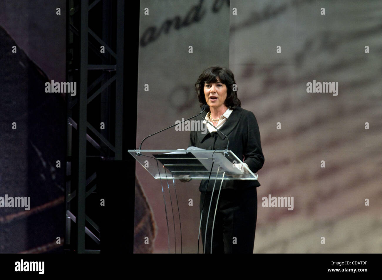 September 13th, 2010, Philadelphia, PA, USA- Christiane Amanpour, anchor of ABC News' This Week, at the Liberty award ceremony for Former Prime Minister of England, Tony Blair. Blair was the 2010 recipient of the Liberty Medal.  (Credit Image: (c) Ricky Fitchett/ZUMA Press) Photographer: Ricky Fitch Stock Photo