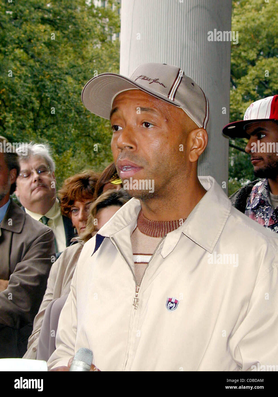 Jan. 1, 2011 - New York, New York, U.S. - K33769BCO.PRESS CONFERENCE REGARDING CLASS SIZES IN THE NEW YORK New York PUBLIC  SCHOOL SYSTEM HELD OUTSIDE New York HALL 10/27/2003.RUSSELL SIMMONS.  /   2003(Credit Image: Â© Bruce Cotler/Globe Photos/ZUMAPRESS.com) Stock Photo