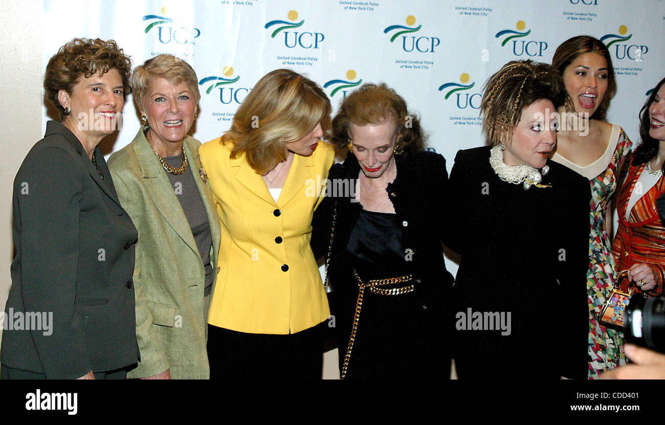 Jan. 1, 2011 - New York, New York, U.S. - (2ND FROM LEFT).MARIE WILSON, GERALDINE FERRARO, DONNA HANOVER, HELEN GURLEY BROWN AND CINDY ADAMS.K30511RM.UNITED CEREBRAL PALSY'S SECOND ANNUAL.''WOMEN WHO CARE LUNCHEON'' ..(WOMEN WITH OUTSTANDING ACHIEVEMENTS) AT THE REGENT WALL STREET BALLROOM IN NEW YO Stock Photo