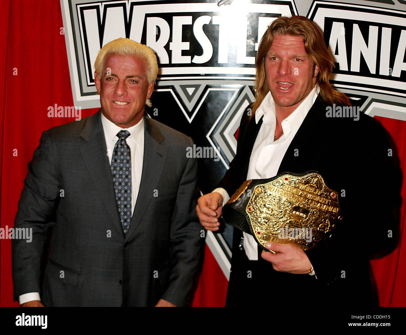 Jan. 1, 2011 - New York, New York, U.S. - K36093RM.WWE RAW SUPERSTARS  TRIPLE H AND RIC FLAIR TO APPEAR AT TOYS R US AS WRESTLEMANIA XX HITS THE  BIG APPLE WHERE, image size:1300x1074