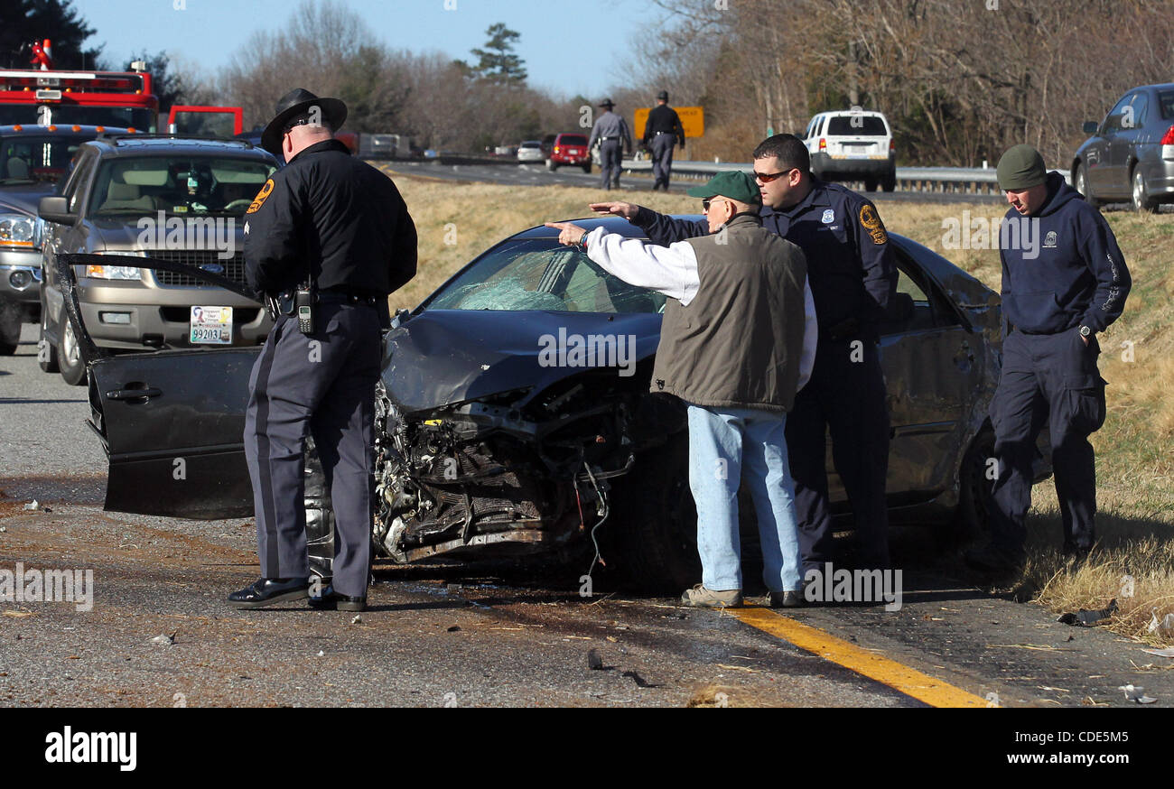 Mar. 01, 2011 Charlottesville, Virginia, U.S. A Toyota Camry and a Volvo station wagon were