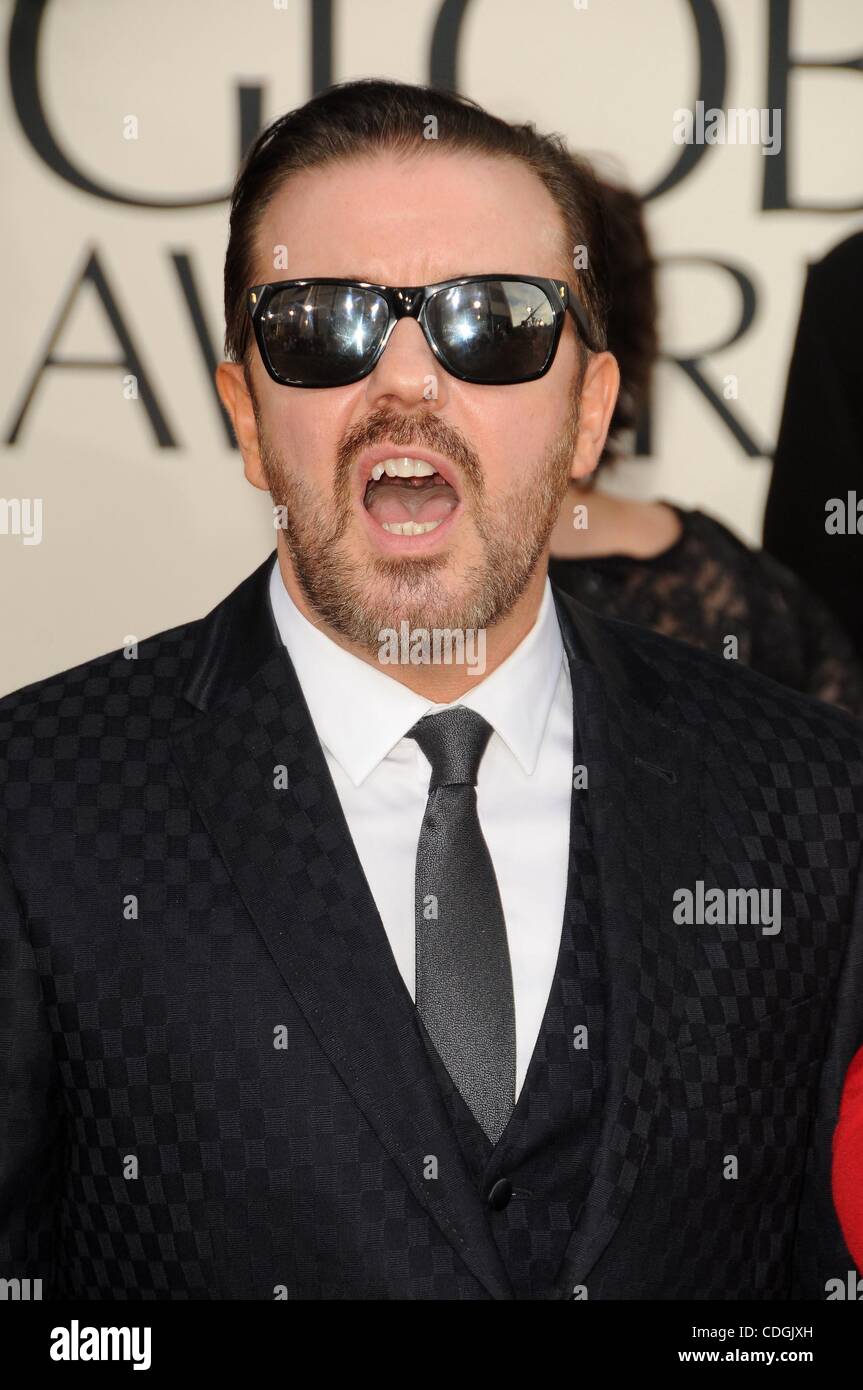 Jan. 16, 2011 - Los Angeles, California, U.S. - Ricky Gervais.68TH