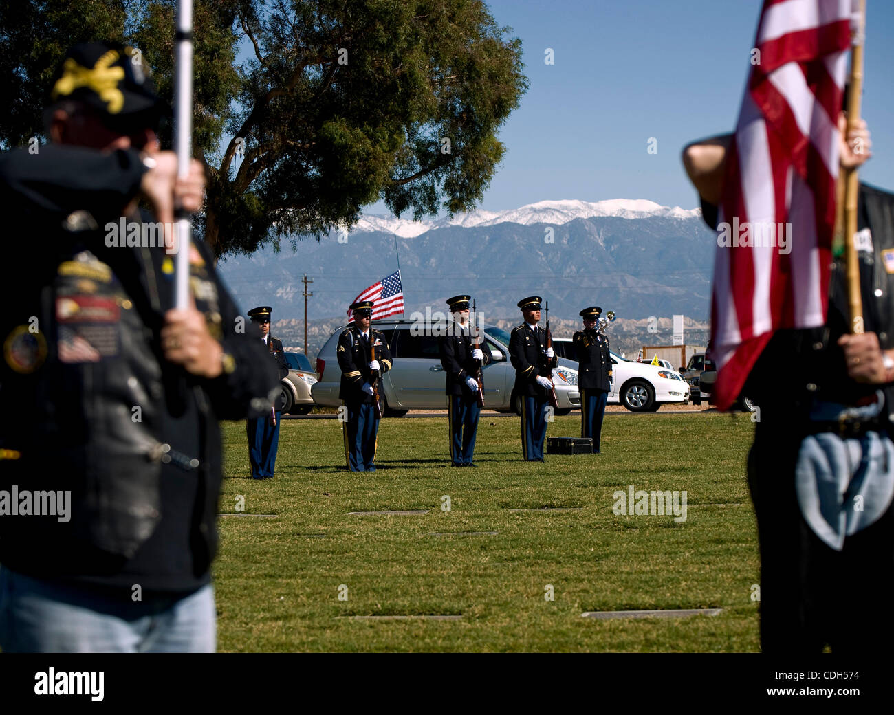 Jan. 28, 2011 Riverside, California, USA The graveside military honors service at the