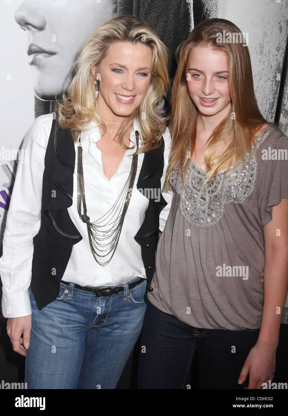 Feb. 2, 2011 - New York, New York, U.S. - DEBORAH NORVILLE and her DAUGHTER attend the special screening of the new movie 'Justin Bieber: Never Say Never' held at Regal E-Walk. (Credit Image: © Nancy Kaszerman/ZUMAPRESS.com) Stock Photo