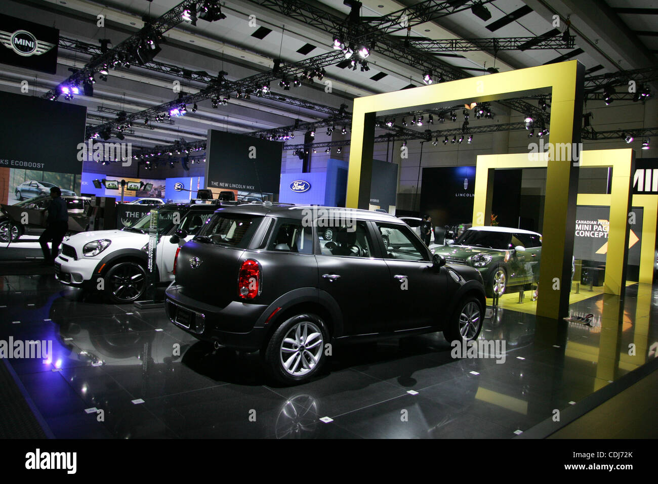 Feb. 17, 2011 - Toronto, Ontario, Canada - The Mini display at the Canadian International Auto Show media day at the Metro Convention Centre in Toronto. (Credit Image: © Steve Dormer/Southcreek Global/ZUMAPRESS.com) Stock Photo