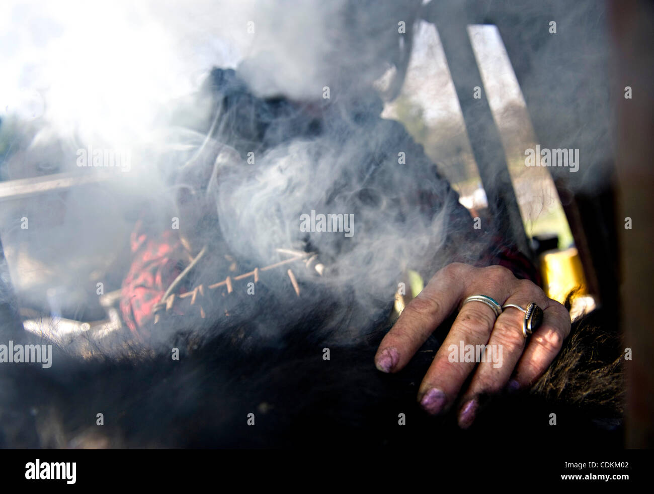 Mar. 22, 2011 Glide, Oregon, U.S Smoke rises as BARBARA HATFIELD