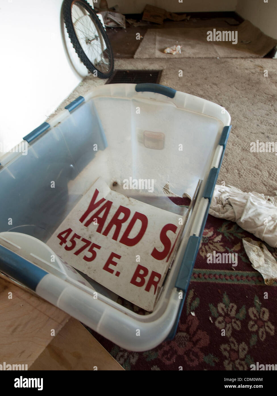 Personal property left inside of a foreclosed home in Fresno