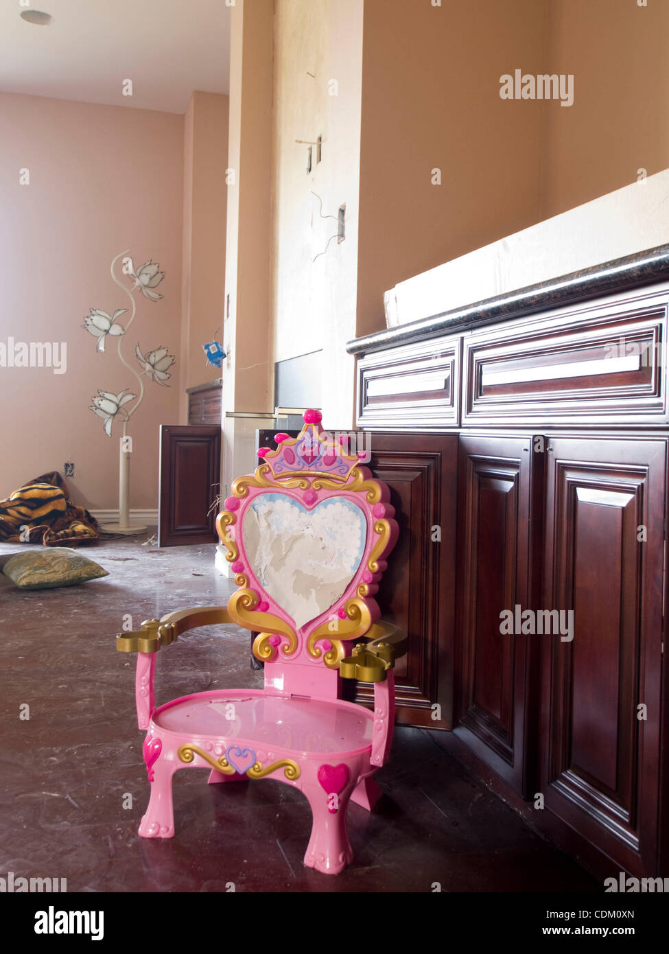 inside of a foreclosed home in Friant, California, United states Stock Photo