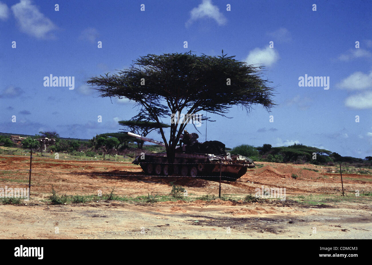 April 4, 2011 - Kismayo, Somalia - UN Indian peaekeepers in a tank guarding main road into  Kismayo Somalia (Credit Image: © Theodore Liasi/ZUMAPRESS.com) Stock Photo