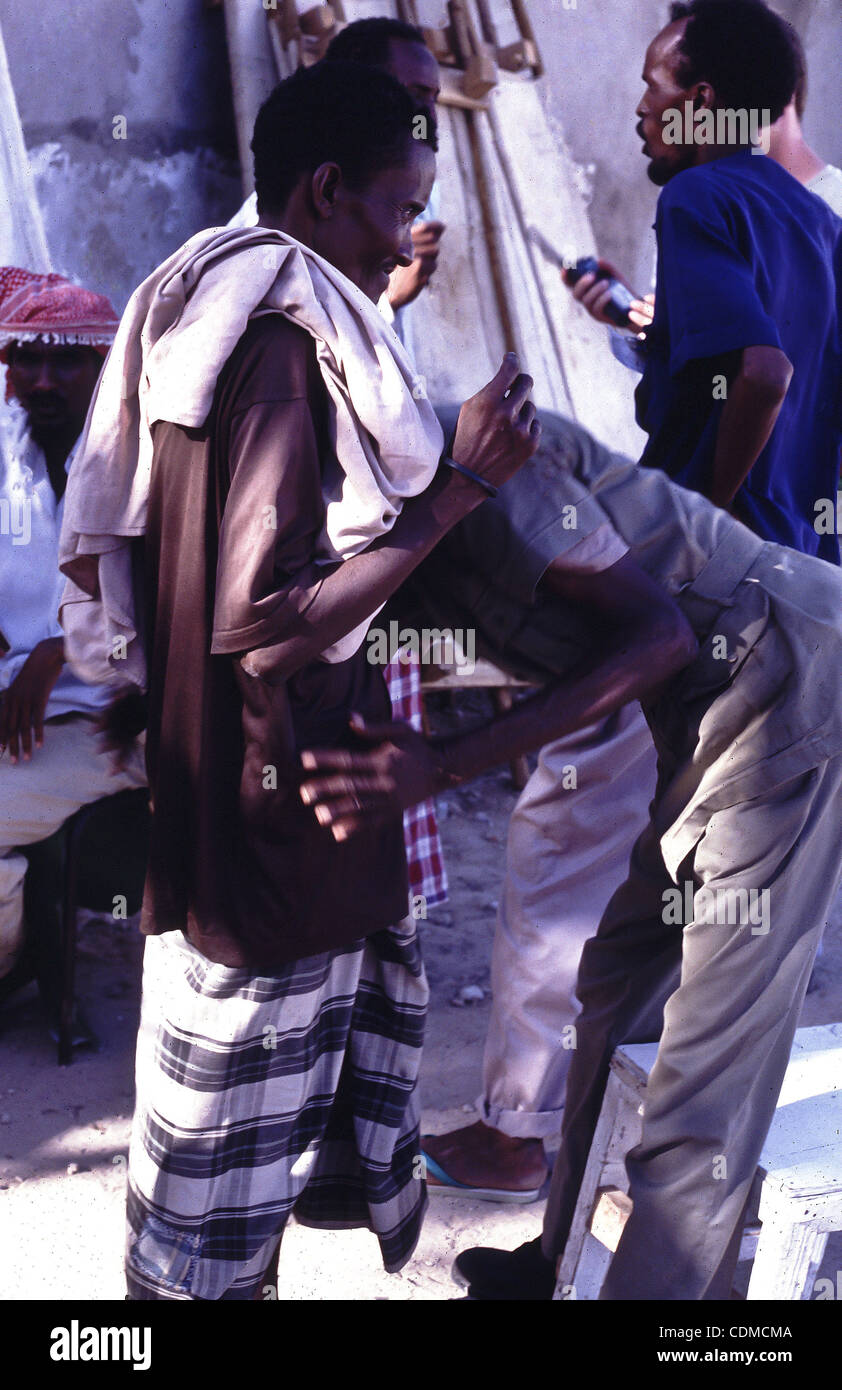 April 4, 2011 - Kismayo, Somalia - visiters to the hospital are searched at the gate before entering the grounds in Kismayo Somalia (Credit Image: © Theodore Liasi/ZUMAPRESS.com) Stock Photo
