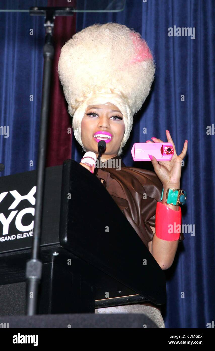 Apr. 7, 2011 - New York, New York, U.S. - NICKI MINAJ attends Launch for the new Casio Tryx Camera at the Best Buy Theater in New York on April 7, 2011.(Credit Image: © Sharon Neetles/Globe Photos/ZUMAPRESS.com) Stock Photo