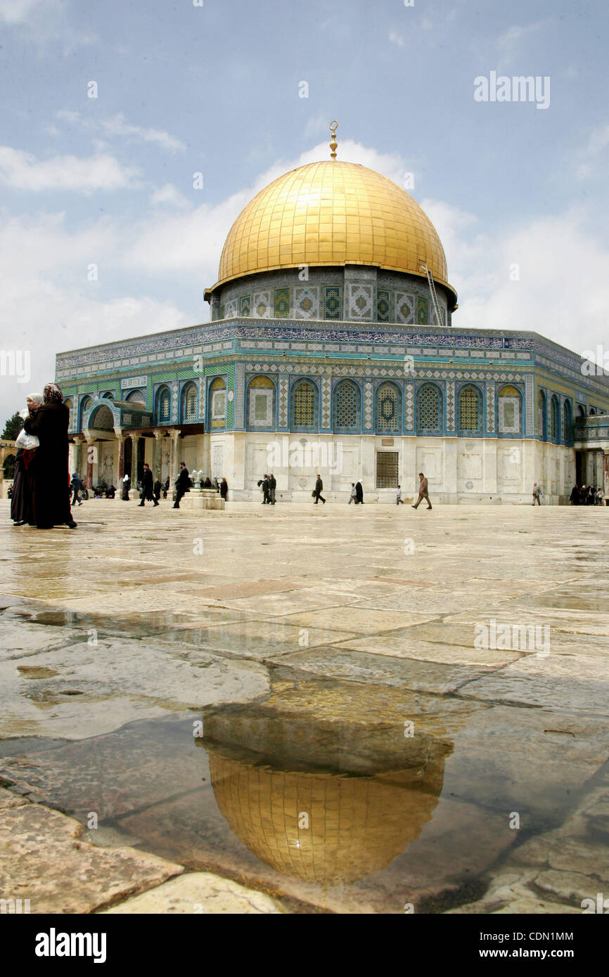 Haram Rocks Palestinians walk in front of the Dome of the Rock on the compound ...