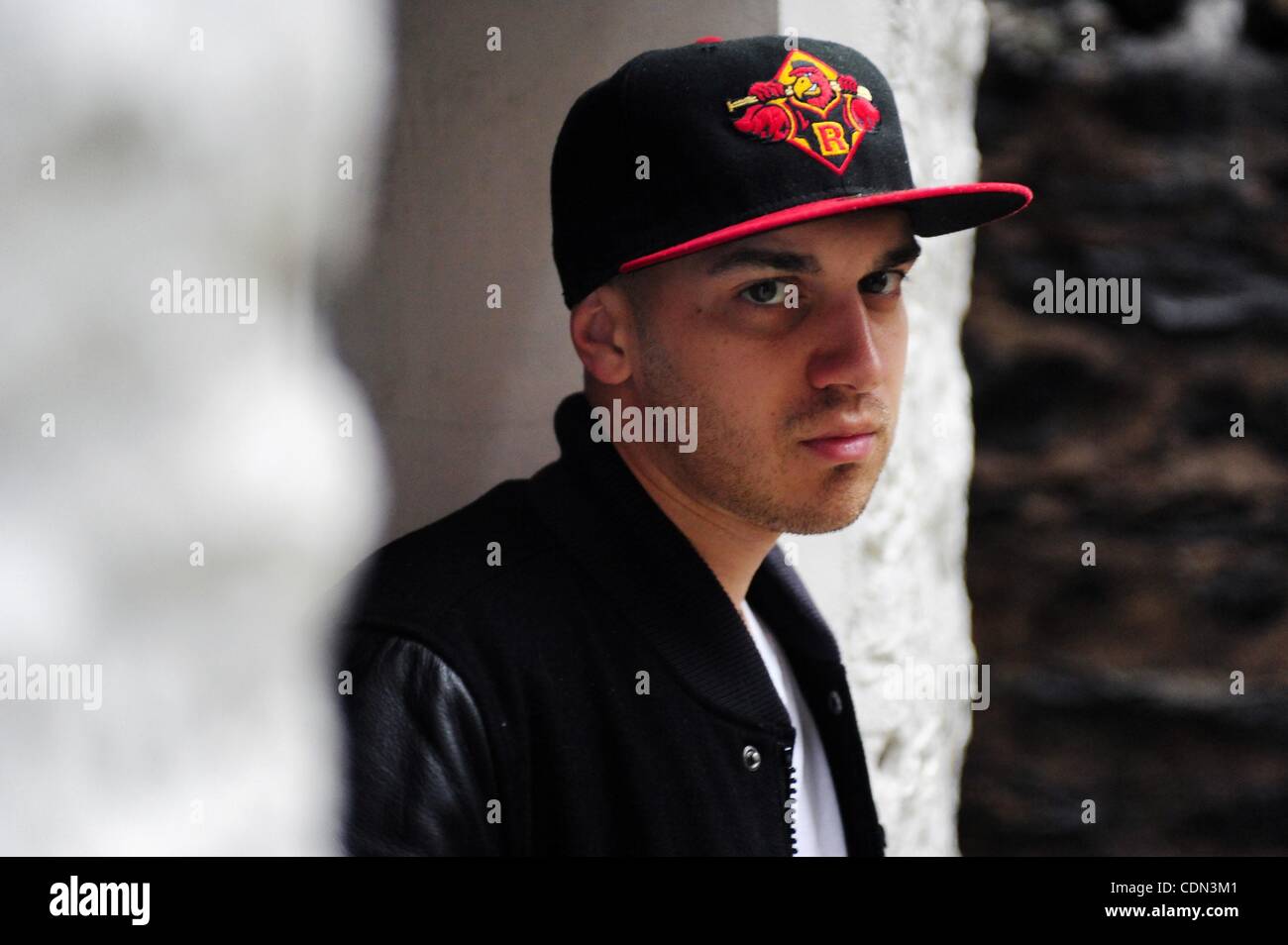 April 28, 2011 - Manhattan, New York, U.S. - Rapper EMILIO ROJAS, 27, originally from Rochester, NY now based in New York City. Emilio Rojas is set to tour Europe promoting his latest mixtape titled ''Life Without Shame'' produced with the help of DJ Green Lantern. (Credit Image: © Bryan Smith/ZUMAP Stock Photo