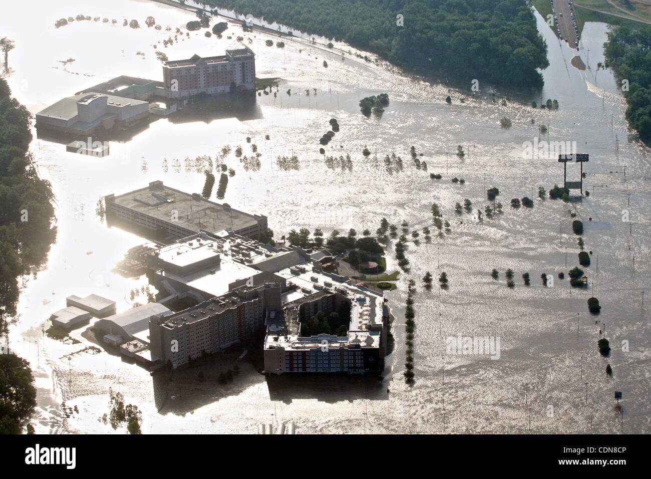 May 10, 2011 Tunica, Mississippi, U.S. Casinos sit flooded by the