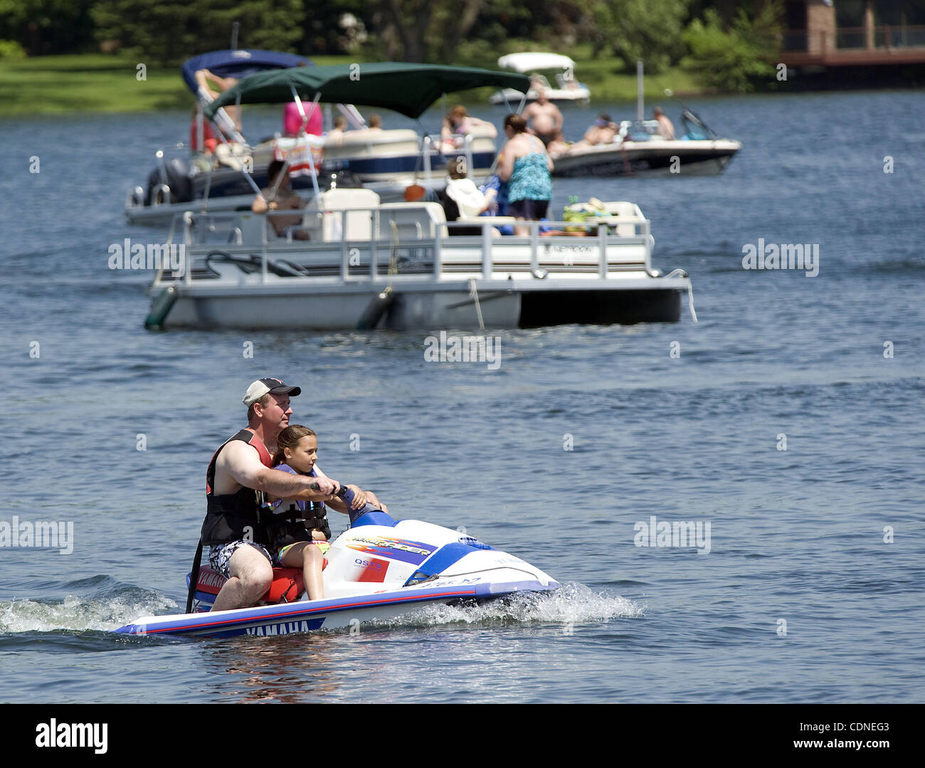 May 30, 2011 Whitmore Lake, Michigan, U.S People celebrate Memorial Day on Whitmore Lake in