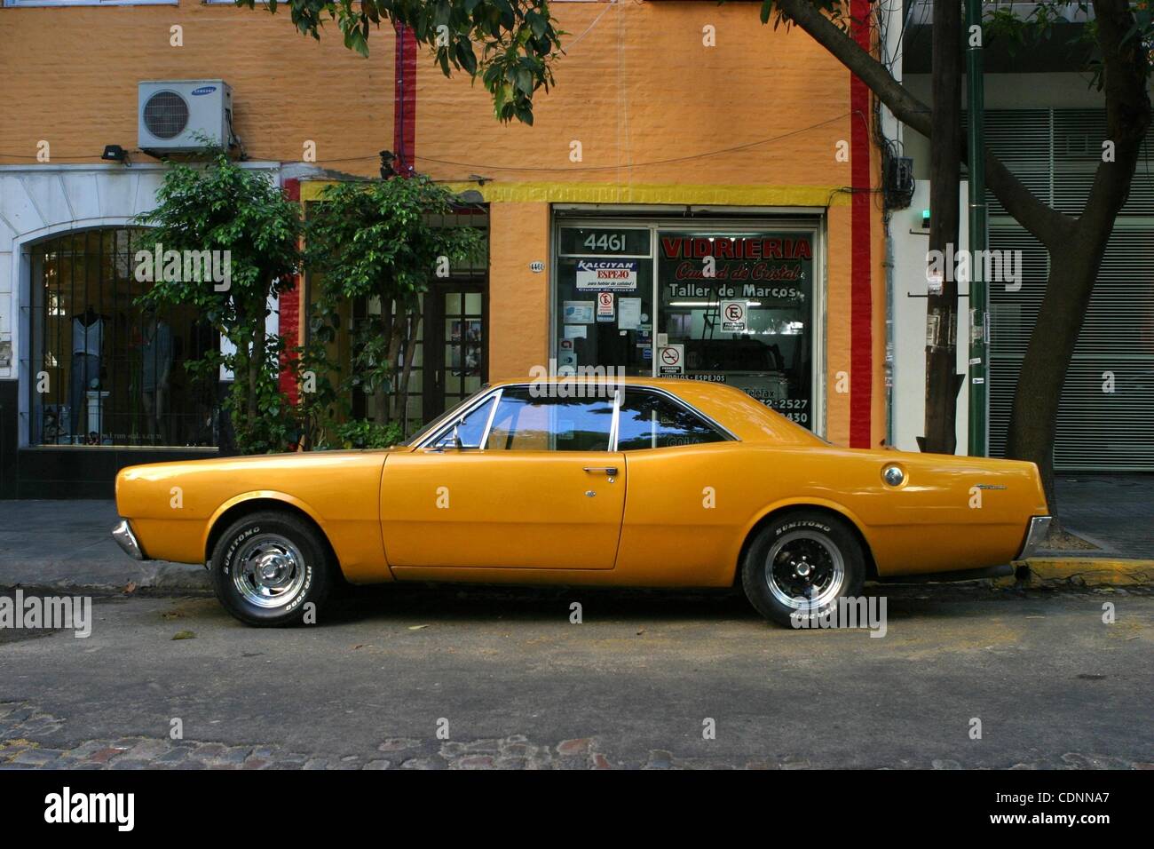 Jun 21, 2011 - Buenos Aires, Argentina - A classic American sedan car in Palermo Soho, considered to be one of the more trendy areas of Buenos Aires. (Credit Image: &#169; Ryan Noble/ZUMApress.com) Stock Photo