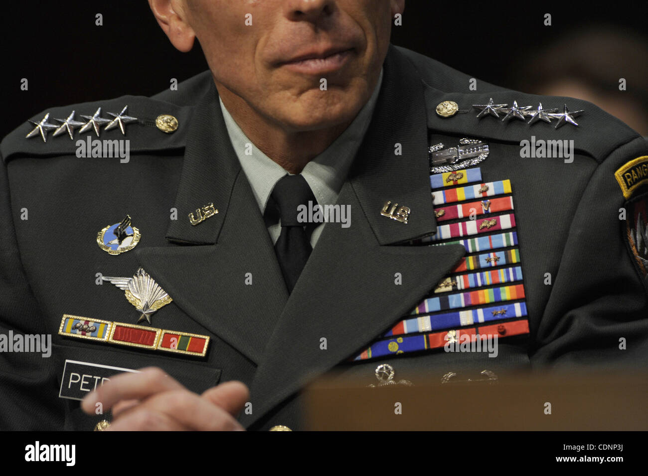 June 23, 2011 - Washington, District of Columbia, U.S. - 6/23/11-  The Hart Senate Office Bldg. Capitol Hill- Washington DC.General David Petraeus attends his confirmation hearing for CIA Director.  photo:  - ImageCatcher News(Credit Image: © Christy Bowe/Globe Photos/ZUMAPRESS.com) Stock Photo