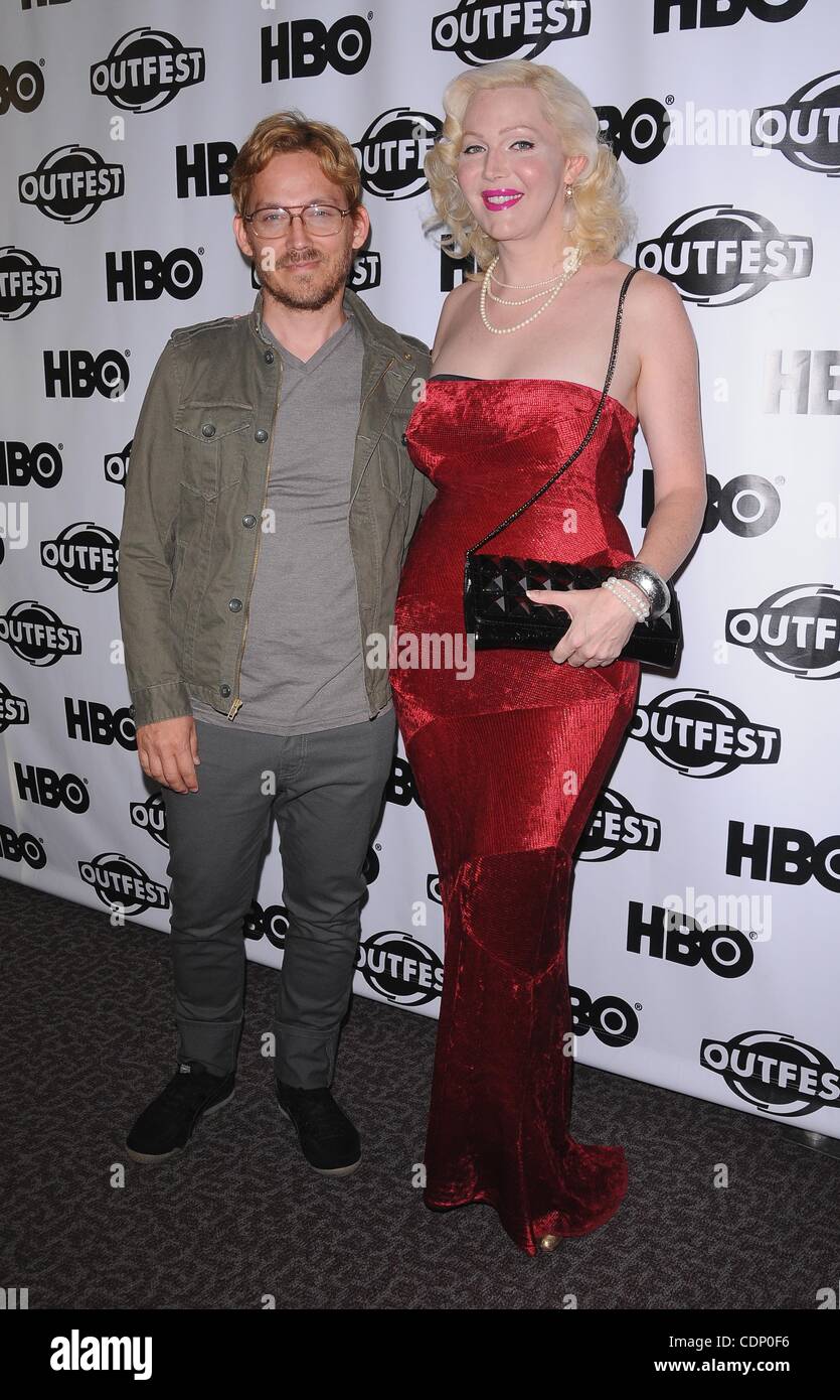 July 11, 2011 - Hollywood, California, U.S. -**EXCLUSIVE**  Outfest 2011 Premiere of ''Woman's Picture'' at the  Directors Guild of America in Hollywood, CA  7/11/11   2011..Director BRIAN PERA and CALPERNIA ADDAMS(Credit Image: © Scott Kirkland/Globe Photos/ZUMAPRESS.com) Stock Photo