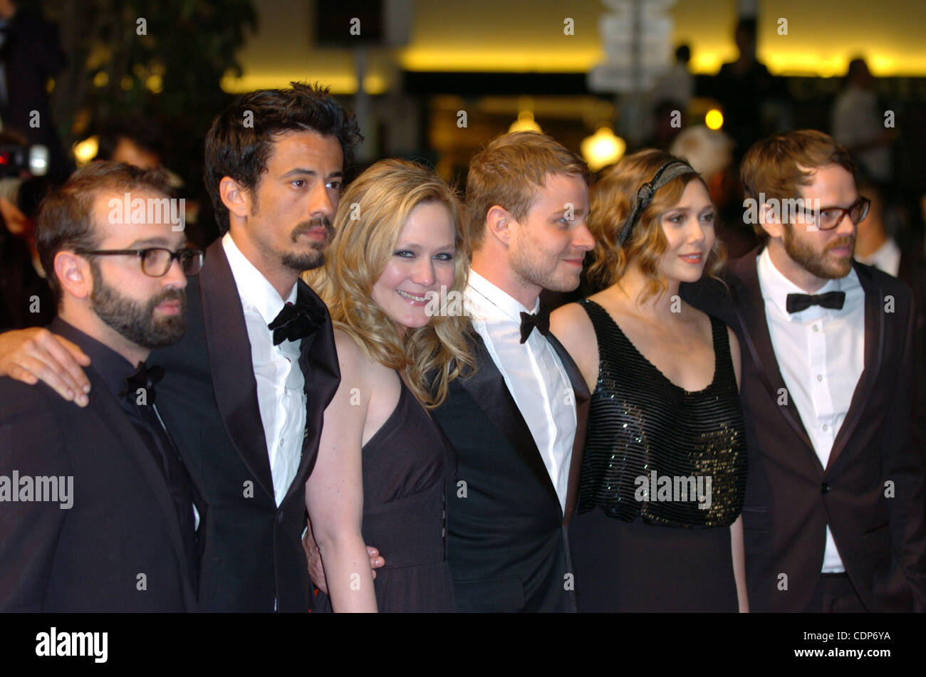 (L-R) Producer Antonio Campos, producer Josh Mond, actress Louisa Krause, actor Brady Corbet,... Stock Photo